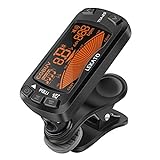 LEKATO Guitar Tuner Clip On Metronome Tuner Tone Generator 3 in 1 Multifunction Portable for All Instruments, Bass, Chromatic, Instruments, Violin and Ukulele (Battery Clipped on the Silicone Pad)