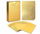 EAY Gold Waterproof Playing Cards - Poker Deck for Parties and Games