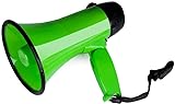 MyMealivos Portable Megaphone Bullhorn 20 Watt Power Megaphone Speaker Voice and Siren/Alarm Modes with Volume Control and Strap (Green)…