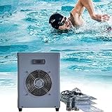 15000 Btu Pool Heater with 110V US Plug Auto-Defrosting Metal Plate for Above Ground Inground Pool Hot Tub Swimming Pool Heater, Up to 5000gallons with Titanium Heat Exchanger,Can for Sea Salt Water