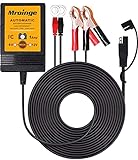 Mroinge MBC016, 6V / 12V 1A Fully Automatic Trickle Battery Charger/Maintainer for Automotive Vehicle Motorcycle Lawn Mower ATV RV Powersport Boat, Sealed Deep-Cycle AGM Gel Cell Lead Acid Batteries