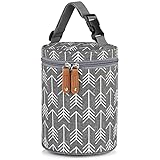 Accmor Breastmilk Cooler Bag, Insulated Baby Bottle Tote Bags, Warmer Bag Great for Nursing Mom Daycare, Grey