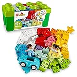 LEGO DUPLO Classic Brick Box Building Set 10913 - Features Storage Organizer, Toy Car, Number Bricks, Build, Learn, and Play, Great Gift Playset for Toddlers, Boys, and Girls Ages 18+ Months