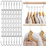 HOUSE DAY Space Saving Hangers for Clothes 12 Pack, Heavy Duty Hanger Organizer | 30 Lbs Capacity |, Metal Magic Hanger, Sturdy Multi Hangers, Closet Space Saver Hangers Closet Organizers and Storage