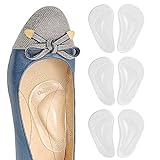 Dr. Foot's Arch Support Shoe Insoles for Flat Feet, Gel Arch Inserts for Plantar Fasciitis, Adhesive Arch Pad for Relieve Pressure and Feet Pain- 3 Pairs ( Clear)