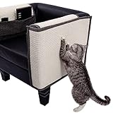 Cat Scratch Furniture Protector- Natural Sisal Furniture Protection, Couch Guards for Cats, Couch Corner Protectors for Cats, for Couch Sofa Chair Furniture, Easy Installation.(Dark Gray, Left)