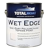 TotalBoat Wet Edge Marine Topside Paint for Boats, Fiberglass, and Wood (White), 1 Gallon (Pack of 1)(Packaging May vary)