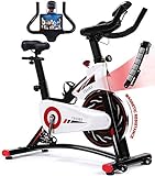 Exercise Bike, CHAOKE Indoor Cycling Bike, Stationary Bike Magnetic Resistance Whisper Quiet for Home Cardio Workout Heavy Flywheel & Comfortable Seat Cushion with Digital Monitor