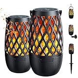 Outdoor Bluetooth Speakers, Gift for Men Women Fathers, Tech Gadget Cool Stuff, Sync up to 100 Wireless Portable Speaker with Wall Mount/Stake/Hook, Waterproof for Patio/Yard/Party/Camping, 2 Pack