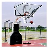 JYHHCYS Basketball Rebounder Net Return System Portable Shot Trainer, Kids Teens Adults Beginner Folding Metal Hanging Basketball Return Attachment Device