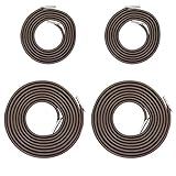 4PCS Universal Replacement Longer Cords for Zero Gravity Chair, Replacement Bungee Laces for Zero Gravity Chairs, Replacement Parts for Lounge Chair, Patio Recliners, Bungee Chair (Brown)