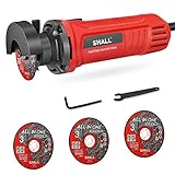 SHALL 3 Inch High-Speed Cut Off Tool, 3.5 Amp Metal Cutter Tool with 3Pcs Multifunctional Cutoff Wheels, 24000RPM Electricl Metal Cutting Tools for Steel, Inox, PVC, Aluminum