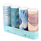 CarsonWorks Car Tissues Cylinder 4 Packs Round Tissue Box Holder Fit for Car Cup Holder, Home Small Tissue Dispenser with Refill Tissues for Car Bathroom Office