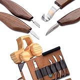 ToolCrew Premium Wood Carving Tools for All Levels - Wood Carving Kit, Whittling Kit, Wood Carving Knife Set, Whittling Knife, Wood Whittling Kit for Beginners, Wood Carving Set, Tool Set