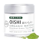 Oishi Matcha 30g - Organic Latte Grade Matcha - First Harvest - Premium Japanese Matcha - Lattes, Smoothies, Baking - No Additives, Zero Sugar - USDA and JAS Certified (1oz tin)