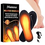 Heated Insole Heated Shoe Insoles Heate Boot Insoles Heated Insoles for Men, USB Winter Warm Shoe Insole, Rechargeable Heating Cuttable Insole for Man Woman Child, Size 41-46
