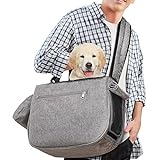 Rialnach Pet Dog Sling Carrier, Fits up to 27.5lb, Extra-Large Hand Free Safe Puppy Carrier, Large Dog Bag with Bottom Support and Breathable Mesh Window, Outdoor Travel Hiking, for Medium Dogs, Cats