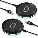 Samsung Fast Wireless Charger Pad, 2 Pack 15W Wireless Charging Pad Fast Charging Station for Samsung Galaxy S23 Ultra S23 S22 S21 Note 20,iPhone 15 14 13 12 11 Pro Max,Google Pixel 7a 7 Pro 6 Pro 6 5