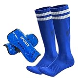 AITUSI Soccer Shin Guards for Kids Youth, Shin Pads and Long Soccer Socks for 3-15 Years Old Boys Girls Toddler Children Teenagers, Soccer Equipment for Football Games
