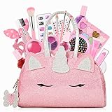 HOLYBELLE 22 Pcs Kids Makeup Kit for Girl, Washable Makeup Set Toy with Real Cosmetic Case for Little Girls, Pretend Play Makeup Beauty Set Birthday Toys Gift for 3 4 5 6 7 8 9 10 11 12 Years Old Kid