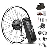 Yose Power Waterproof 26Inch 500W Ebike Conversion Kit with 48V 13Ah Battery for Cassette 26' Electric Bike Rear Wheel, Electric Bicycle Hub Motor Kit, LED Display, Installation Tool