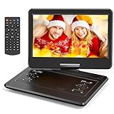 16.9' Portable DVD Player with 14.1' Large HD Screen, 4-6 Hours Rechargeable Battery, Car DVD Player,Regions Free,Dual Speakers, Support CD/DVD/SD Card/USB,[Not Support Blu-Ray]…