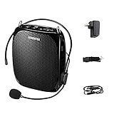 ZOWEETEK ZW-Z258 Portable Rechargeable Mini Voice Amplifier with Wired Microphone Headset and Waistband,Supports MP3 Format Audio for Teachers,Singing,Coaches,Training,Presentation,Tour Guide