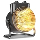 Auertech Space Heater, 1500W Portable PTC Electric Fan Heater with Thermostat 3 Modes with Overheat Protection, Personal Heater for Home Office Dorm…