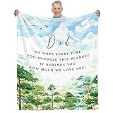 Fathers Day Blanket Gifts for Dad from Daughter, Blankets for Dad from Son, Birthday Gifts for Dad from Kids, Flannel Soft Bed Blanket 50x60in