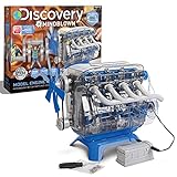 Discovery Kids #MINDBLOWN Model Engine Kit, DIY Mechanic Four Cycle Internal Combustion Assembly Construction, Comes W/Valves, Cylinders, Hardware & More, Encourages STEM Creativity/Critical Thinking