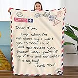 Throw Blanket to My Mom from Daughter Son,Gift for Mom Birthday,Mother Day's,Christmas,Soft Bed Flannel Blanket