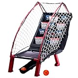 Franklin Sports Anywhere Basketball Arcade Game - Table Top Basketball Arcade Shootout- Indoor Electronic Basketball Game for Kids Game Room