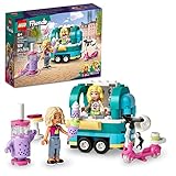 LEGO Friends Mobile Bubble Tea Shop Toy Building Set 41733, Fun Pretend Play Toy Vehicle Set with Toy Scooter, Mobile Cart, Cash Register, Play Store Gift Idea for Girls Kids Boys Ages 6+ Years Old