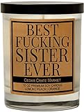 Cedar Crate Market - Best Sister Ever - Sister Birthday Gift from Sister, Big Sister, Little Sister, Funny Candle Gift from Brother, Sister in Law, Gift Ideas, Worlds Greatest Sister - Made in USA