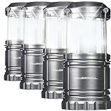 TacLight 4 Pk LED Lantern Lights - Bright Battery Powered Camping Lantern / Camping Lights for Tent, Portable Long Lasting Small Emergency Lights for Home Power Failure / Lanterns for Power Outages