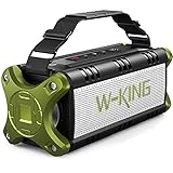Bluetooth Speaker, W-KING 50W Super Loud Portable Bluetooth Speaker Waterproof IPX6 with 8000mAh Power Bank/Punchy Bass, Outdoor Bluetooth 5.0 Stereo Speakers Support 24H Playtime/TF Card/AUX/NFC