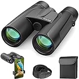 12 x 42 Binoculars for Adults, BAK4 Prism HD Professional Binoculars for Bird Watching with Phone Adapter and Carrying Case - Compact Binoculars for Bird Watching Hunting Outdoor Travel