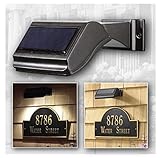 Solar Address Plaque Light - Sign Illumination. Illuminate your House Numbers or Entryway