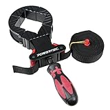 POWERTEC 71101 Deluxe Quick Release Strap Clamp | Woodworking Frame Clamping Strap Holder, Black