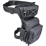 GAYPORSJL Drop Leg Bag Tactical Multi Pocket Pack Waterproof Military Waist Fanny Pouch for Cycling Hiking Outdoor Camping Travel Mountaineering (Black)