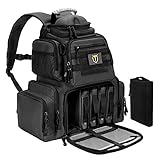 TIDEWE Tactical Range Backpack Bag for Gun and Ammo with Pistol Case (Black)