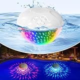 Blufree 2024 Floating Pool Speaker with Colorful Lights, Flamingo IP68 Waterproof Bluetooth Speakers for Pool, HD Stereo Sound, Hands Free Calling Hot Tub Speaker for Swimming Pool, Spa and Outdoors