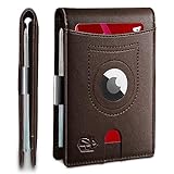 Zitahli Airtag-Wallet-Mens-Slim-RFID Blocking Wallet Leather with Money Clip Air Tag Wallet Card Holder Bifold Gifts for Men
