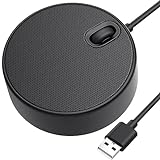 KIXAR USB Computer Speaker with Microphone, Laptop Speaker with Mic, Hand Free Enhanced Voice Pick up, Compatible with Zoom for Personal Call and Home Office Meeting