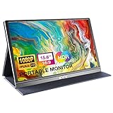 KYY Portable Monitor 15.6inch 1080P FHD USB-C Laptop Monitor HDMI Computer Display HDR IPS Gaming Monitor w/Premium Smart Cover & Screen Protector, Speakers, for Laptop PC MAC Phone PS4 Xbox Switch