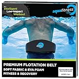 AQUA Fitness Deluxe Flotation Belt - Adult Water Aerobics Equipment for Pool - Black