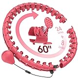 JKSHMYT Smart Weighted Hula Circle Hoop for Adults Weight Loss, Infinity Fitness Hoop, Fit Hoop 4lb Plus Size 60 inch Waist, 32 Detachable Links, Suitable for Women and Beginners