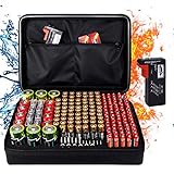 Fireproof Battery Organizer Storage Box Fireproof Waterproof Explosionproof Safe Carrying Case Bag Hard Holder, Holds 200+ Batteries AA AAA C D 9V, with Battery Tester BT-168 (Not Includes Batteries)