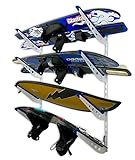 StoreYourBoard Adjustable Water Ski Wall Storage Rack, Holds 4 Sets of Skis, Garage Home Boathouse Organizer