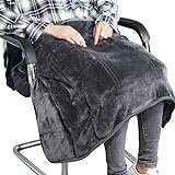 MAXTID Weighted Lap Blanket for Sofa Heavy Lap Pad 39in x 23in 8 Lbs - Dark Grey for Adults, Kids